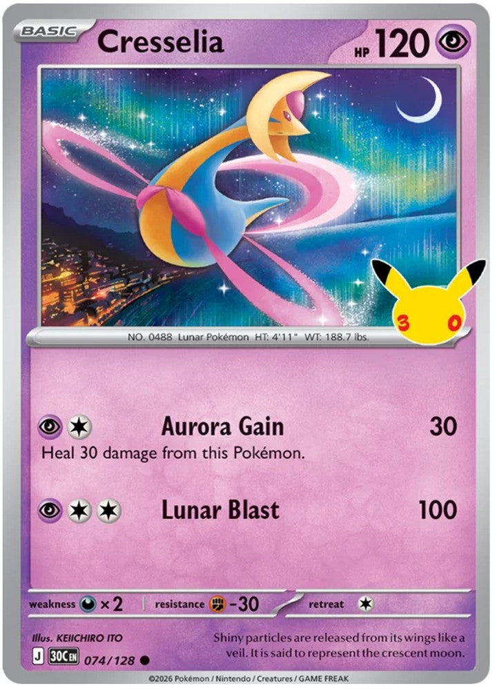 Cresselia 074/128 Common Pokemon Card (30th Anniversary Collection)