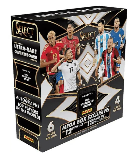 2025/26 Panini Select Road to World Cup Soccer Mega Box (Orange Ice!) (SALE)