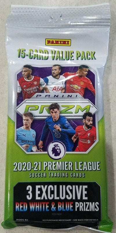 2020/21 Panini Prizm Premier League Soccer Jumbo Value Pack (Red White &amp; Blue Prizms)