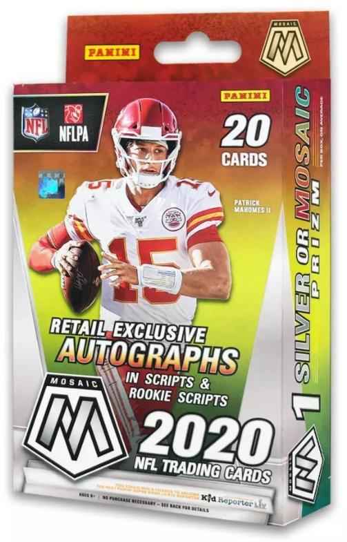 2020 Panini Mosaic Football Hanger Box (Reactive Gold Parallels) - CardVault Store