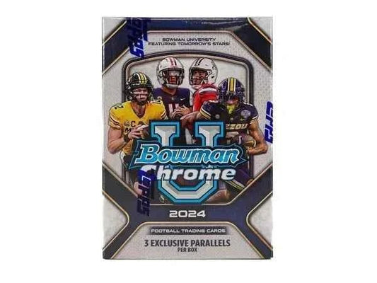 2024 Bowman Chrome University Football Blaster Box - CardVault Store