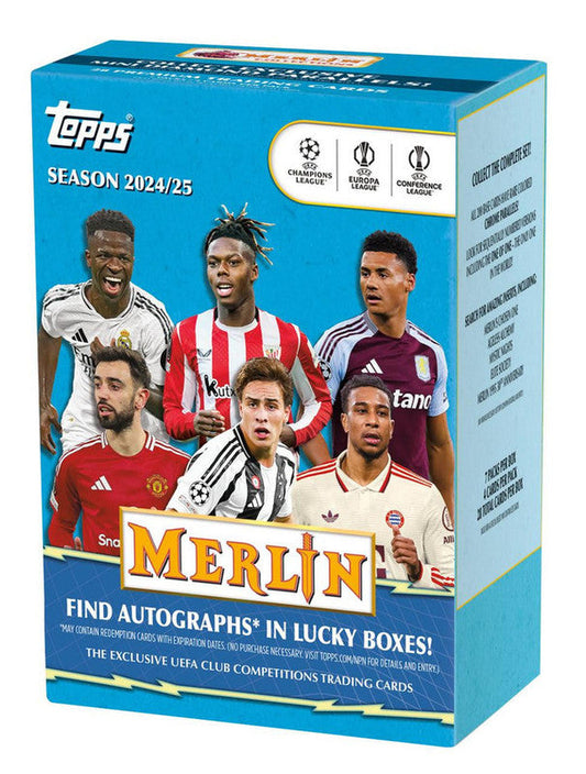 2024/25 Topps UEFA Club Competitions Merlin Chrome Soccer Blaster Box