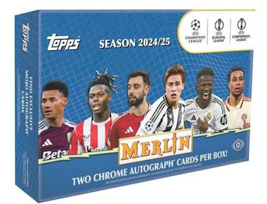 2024/25 Topps Chrome Merlin UEFA Club Competitions Soccer Breaker Delight Box