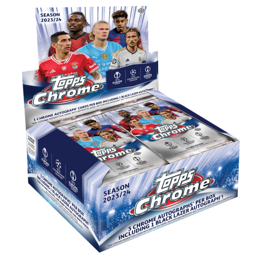 2023/24 Topps Chrome UEFA Club Competitions Soccer Hobby Jumbo Box