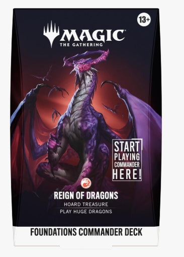 Magic The Gathering: Foundations Commander Deck (Reign of Dragons) (PR – CardVault Store