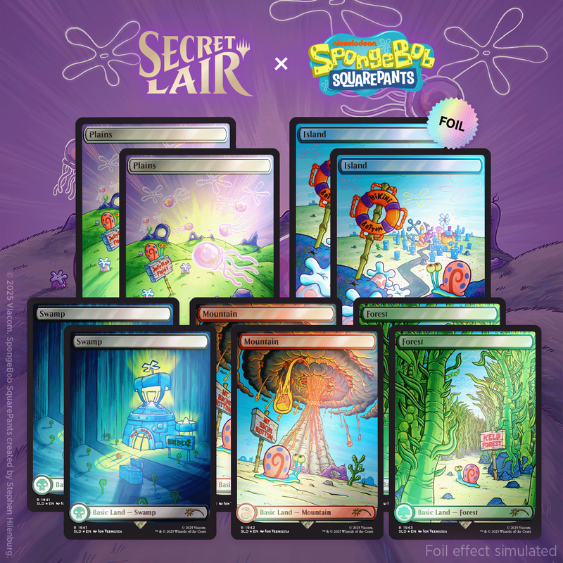 Magic the Gathering: Secret Lair x SpongeBob Square Pants - Lands Under the Sea (Foil) - CardVault Store