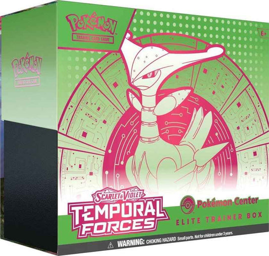 Pokemon Scarlet and Violet: Temporal Forces Pokemon Center Elite Trainer Box (Iron Leaves)